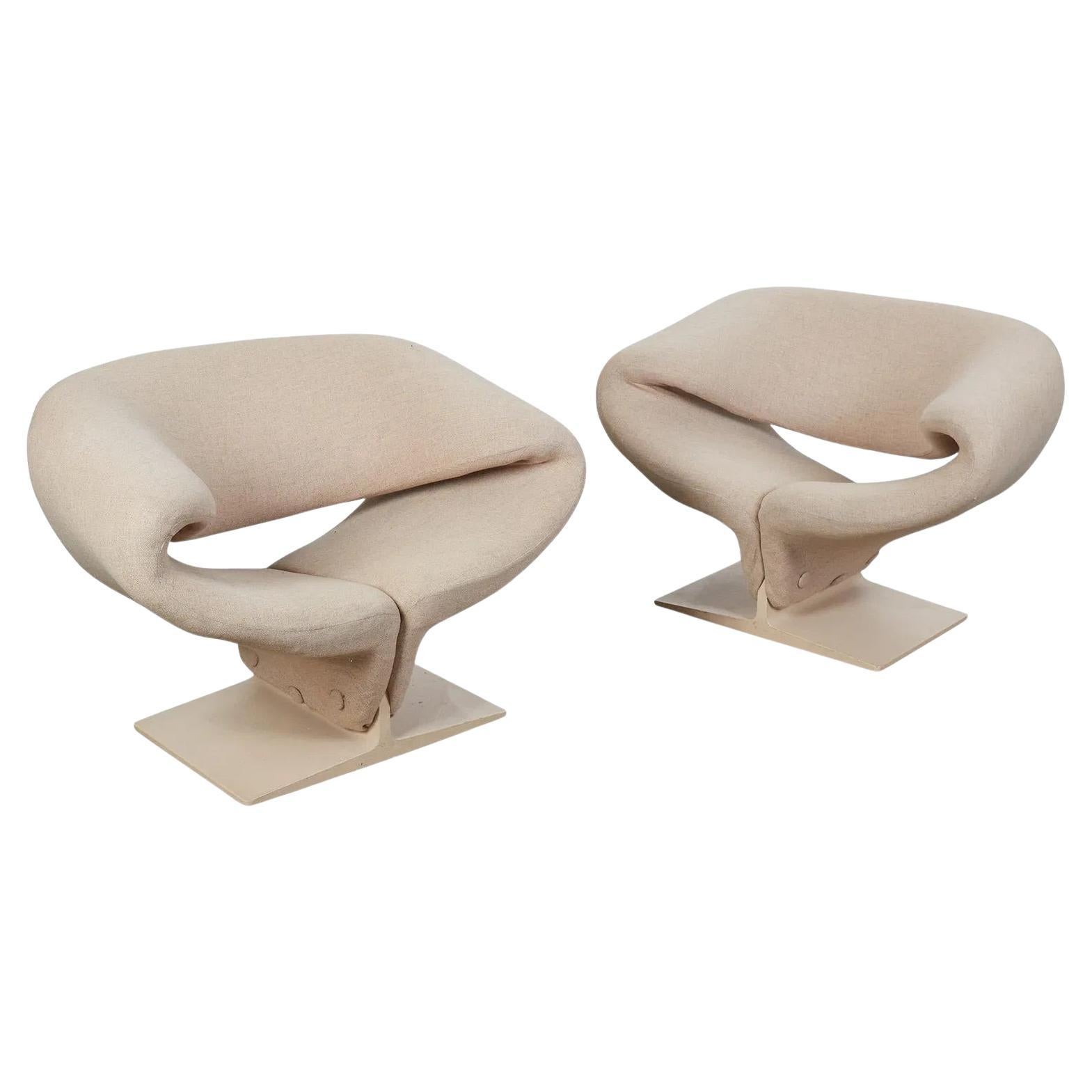 Pair of Original Ribbon Chairs by Pierre Paulin for Artifort For Sale