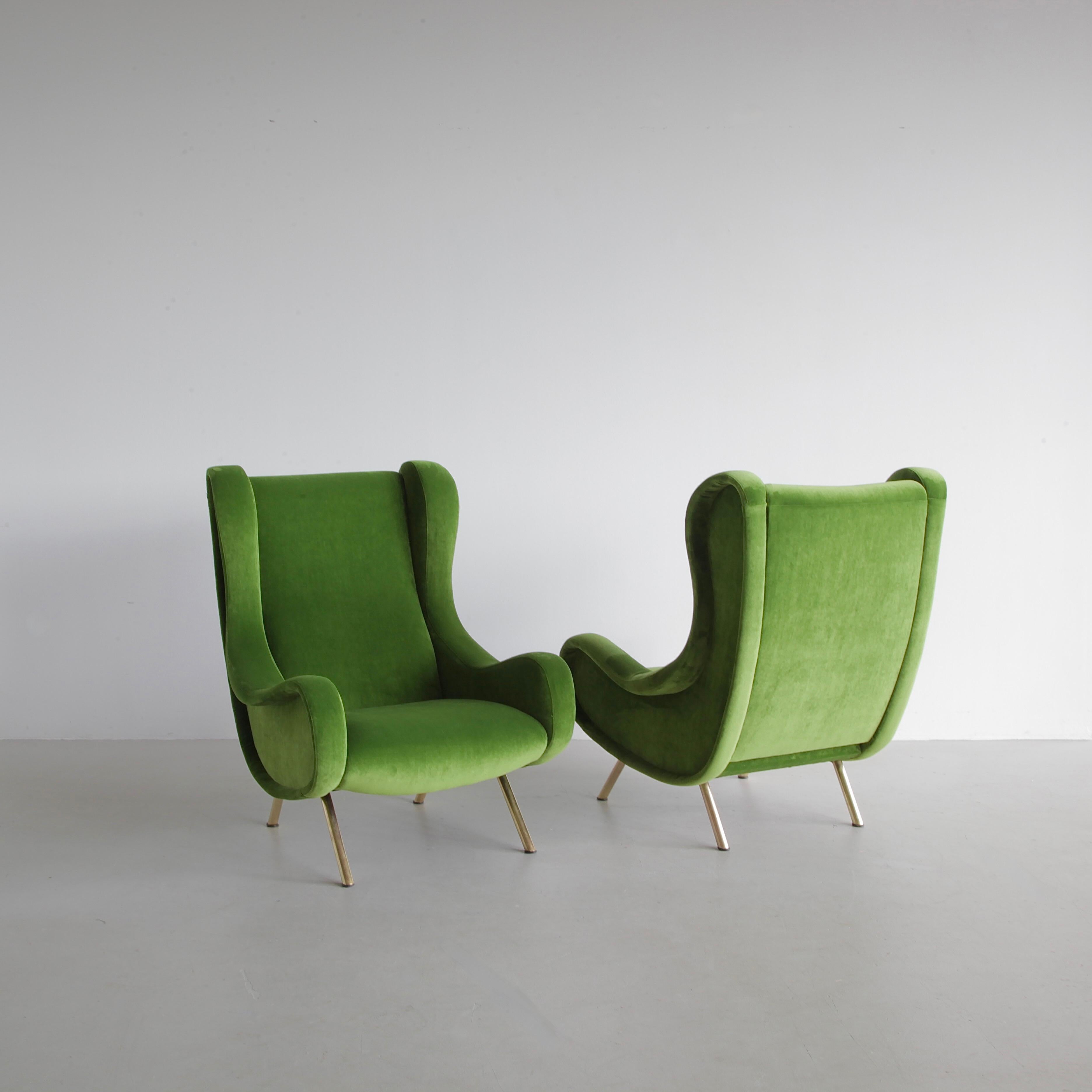 PAIR of original SENIOR Armchairs by Marco ZANUSO, Arflex Italy In Good Condition For Sale In Berlin, Berlin
