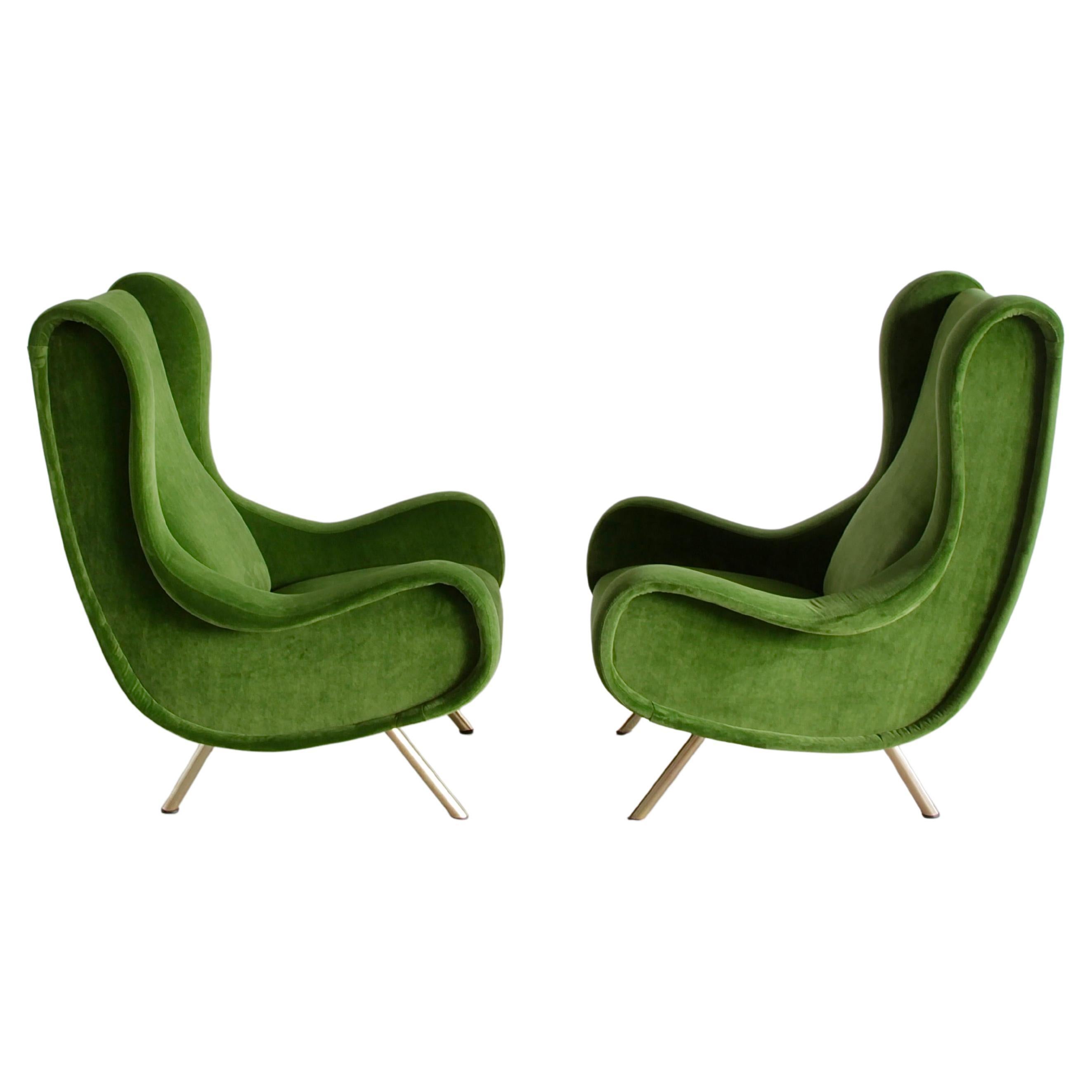 PAIR of original SENIOR Armchairs by Marco ZANUSO, Arflex Italy For Sale