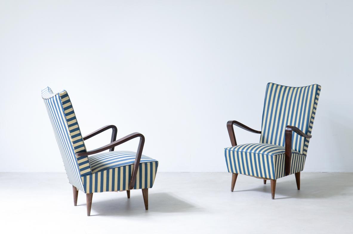 Mid-Century Modern Pair of original Ski armchairs  For Sale