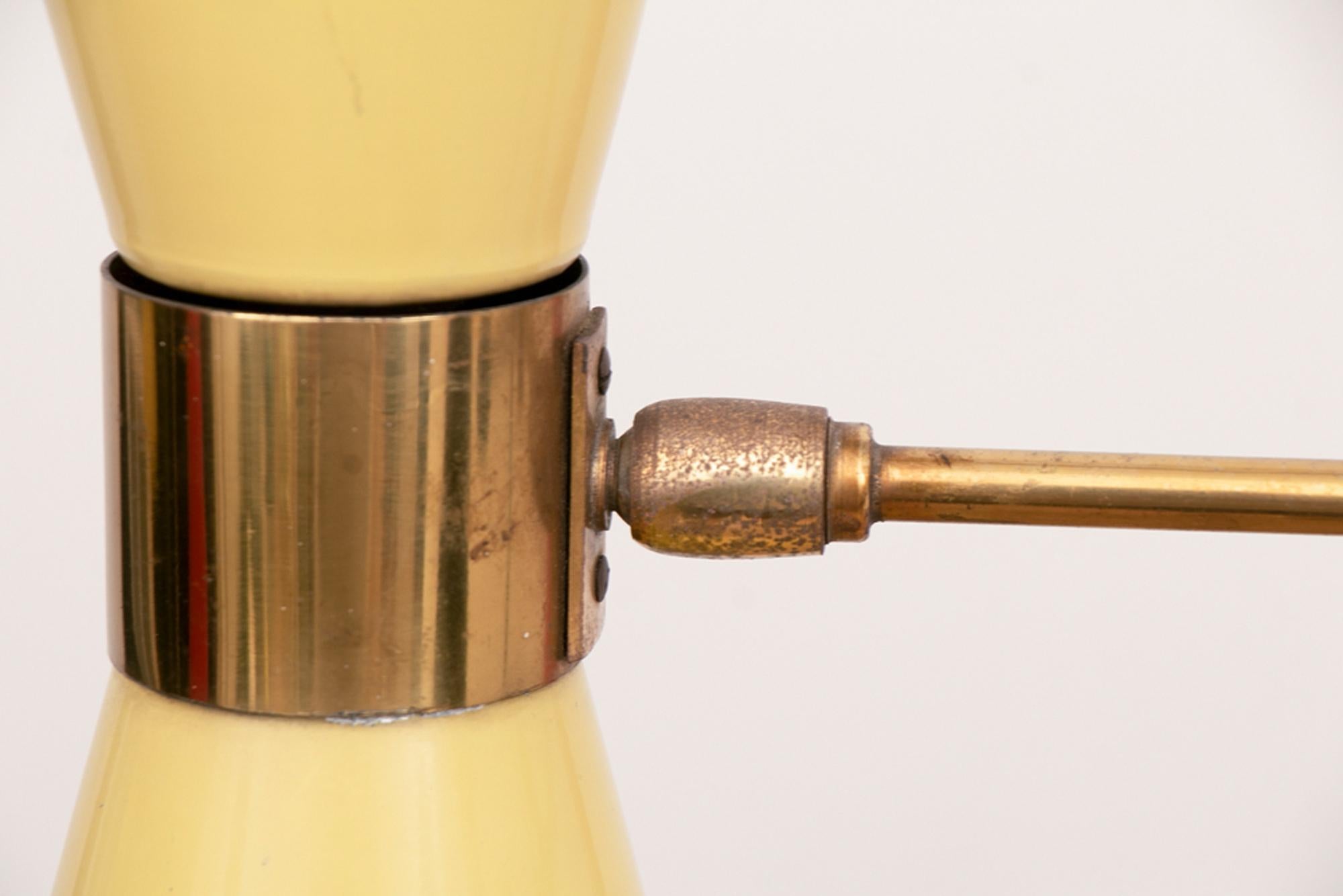 Brass Pair of Original Stilnovo Urchin Cone Lights c.1950