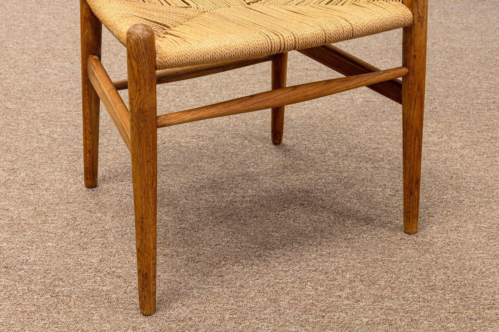 Pair of Original Vintage Mid Century Hans Wegner Teak Wood Wishbone Chairs 5