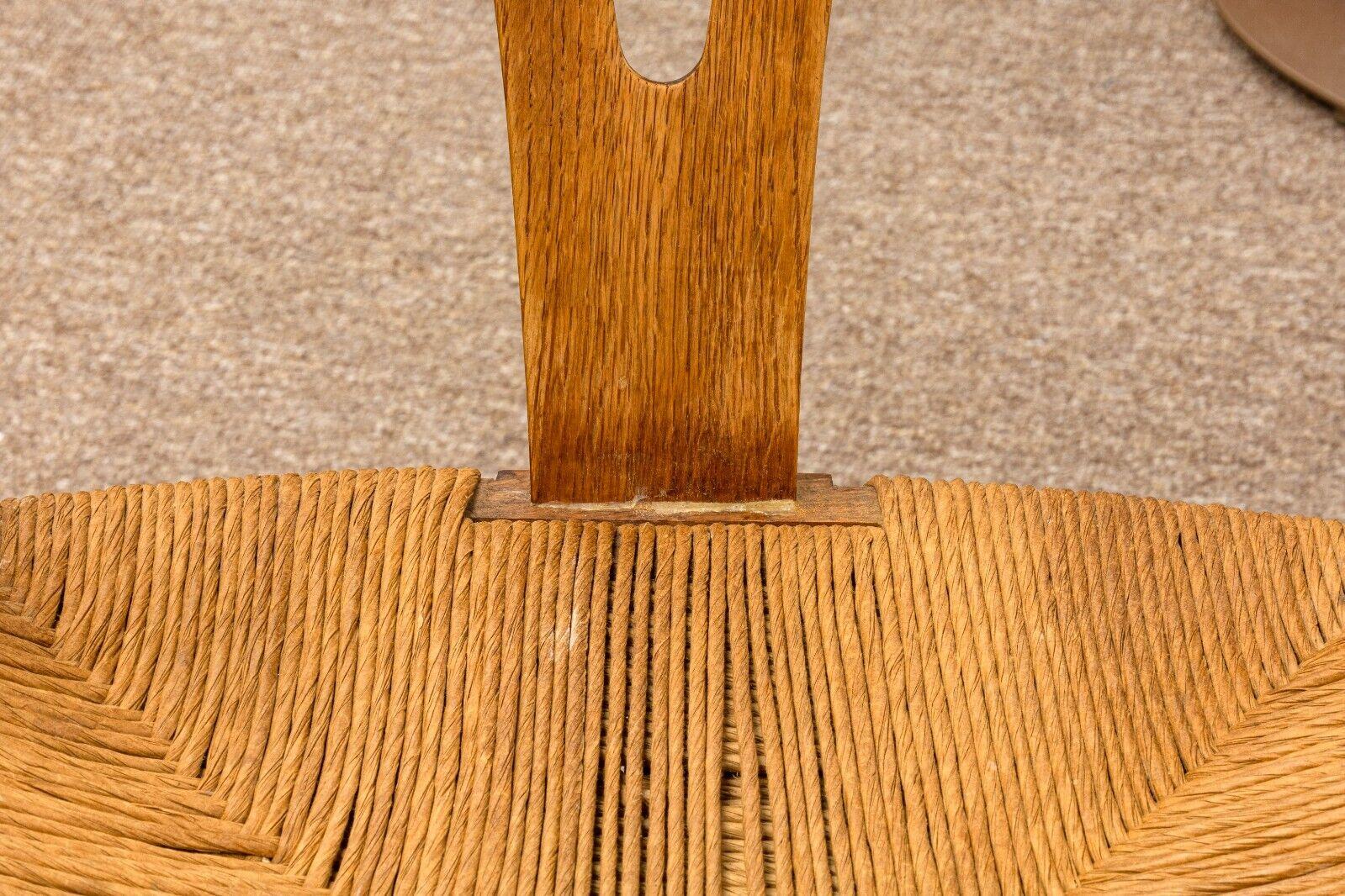 Pair of Original Vintage Mid Century Hans Wegner Teak Wood Wishbone Chairs 9