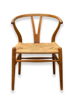 Pair of Original Vintage Mid Century Hans Wegner Teak Wood Wishbone Chairs