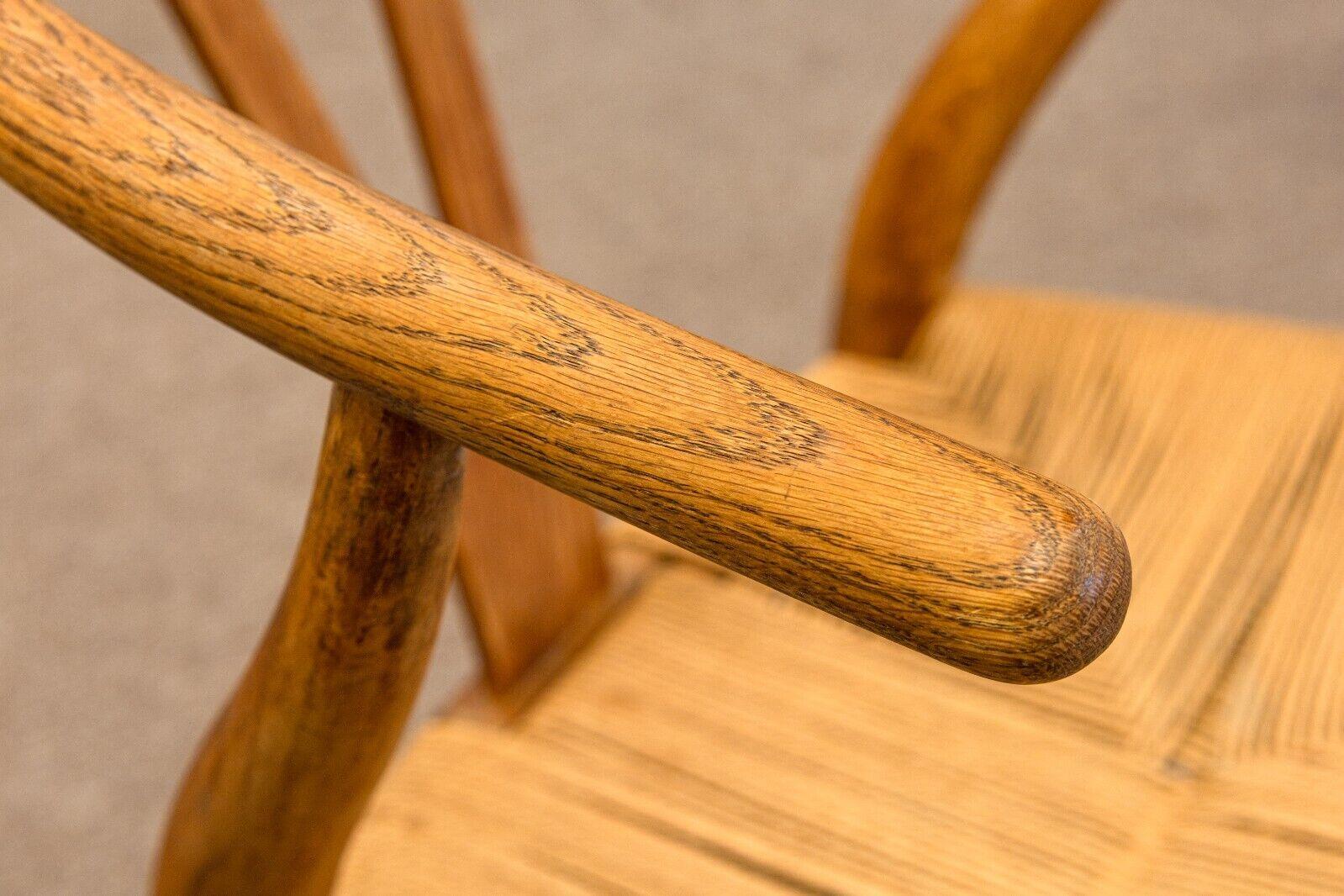 Pair of Original Vintage Mid Century Hans Wegner Teak Wood Wishbone Chairs 2