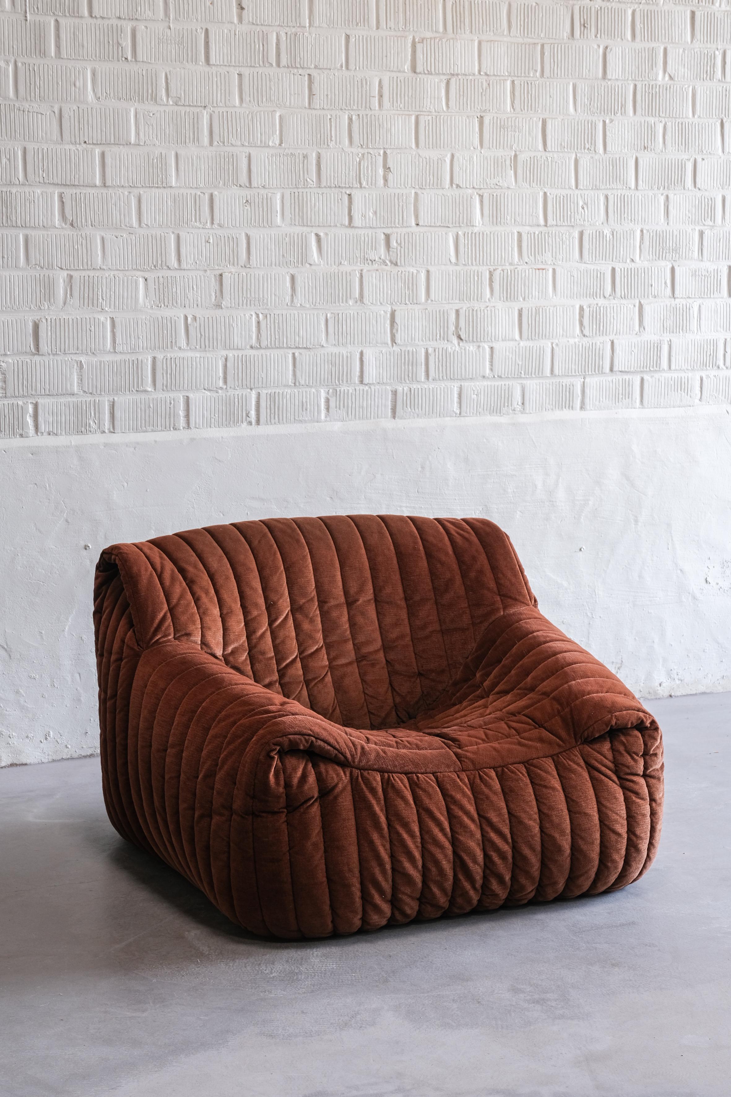 Ein Paar originale Sandra-Sofa im Vintage-Stil von Annie Hieronimus für Cinna, Frankreich 70er Jahre im Zustand „Relativ gut“ in Boom, Vlaams Gewest