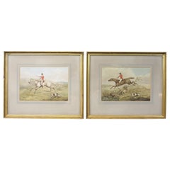 Pair of Original Watercolor Paintings by Henry Thomas Alken