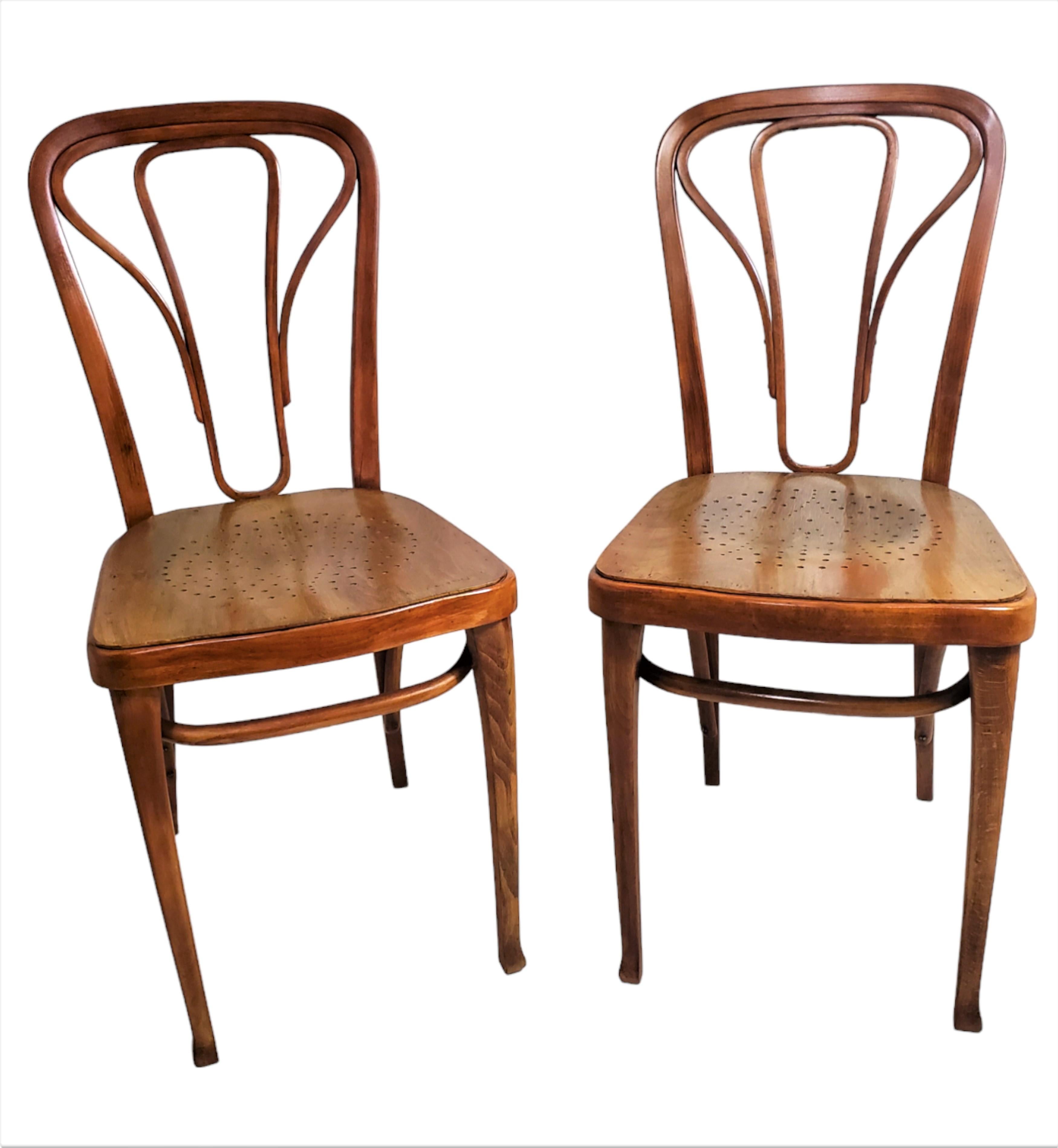  Pair of Original Wiener Werkstätte Thonet Side /Slipper/ Accent / desk Chairs  10