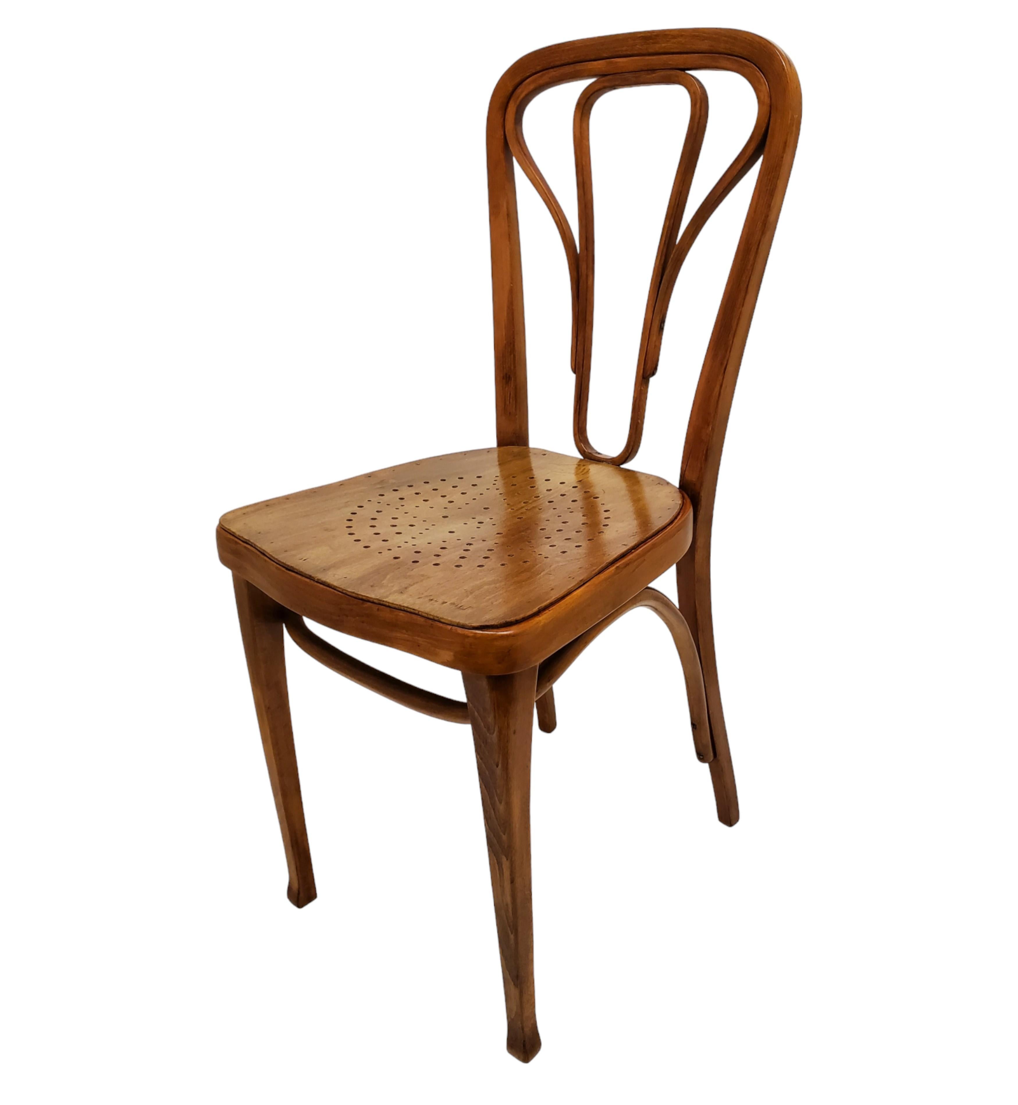 Jugendstil  Pair of Original Wiener Werkstätte Thonet Side /Slipper/ Accent / desk Chairs 
