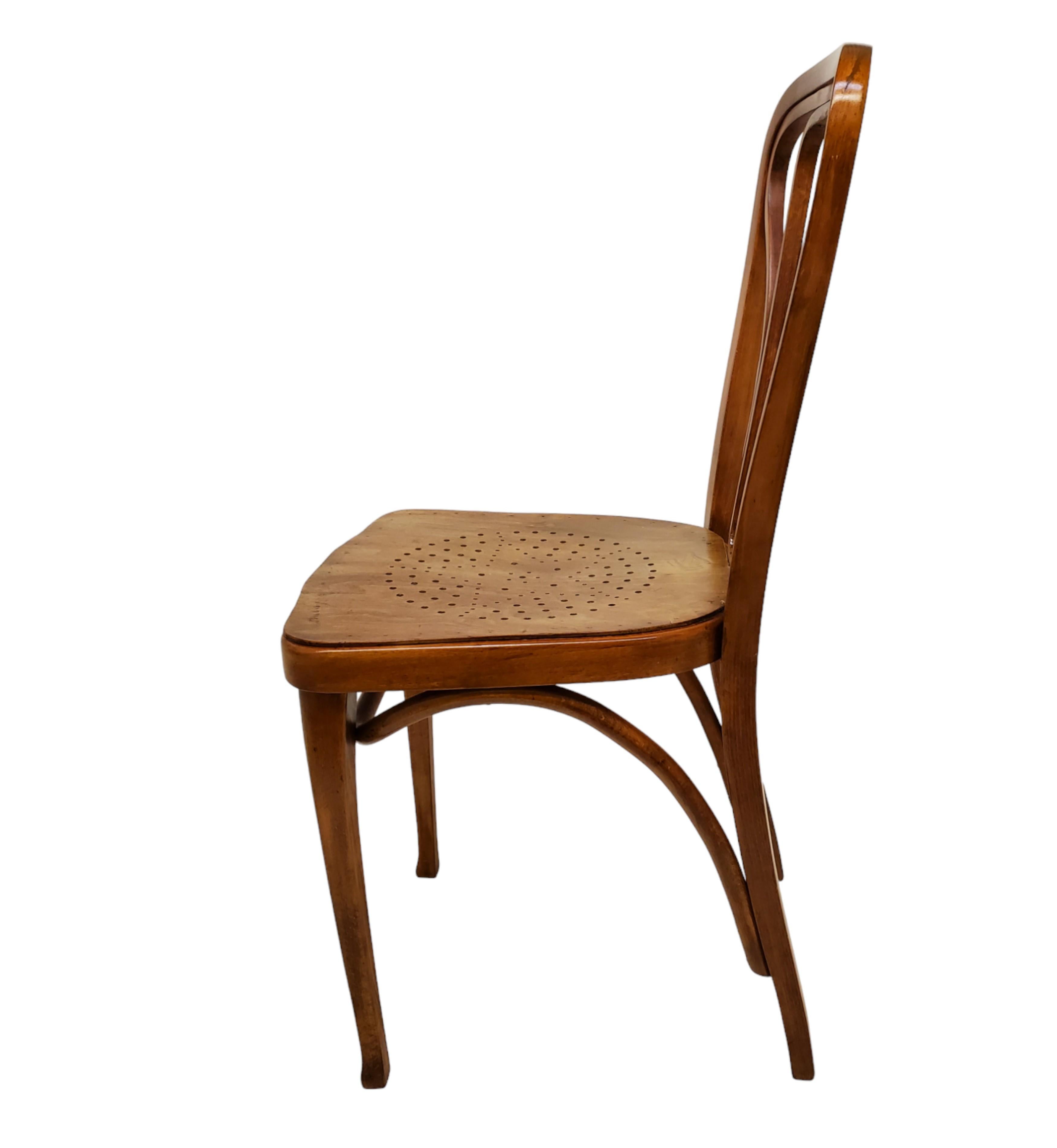 Austrian  Pair of Original Wiener Werkstätte Thonet Side /Slipper/ Accent / desk Chairs 