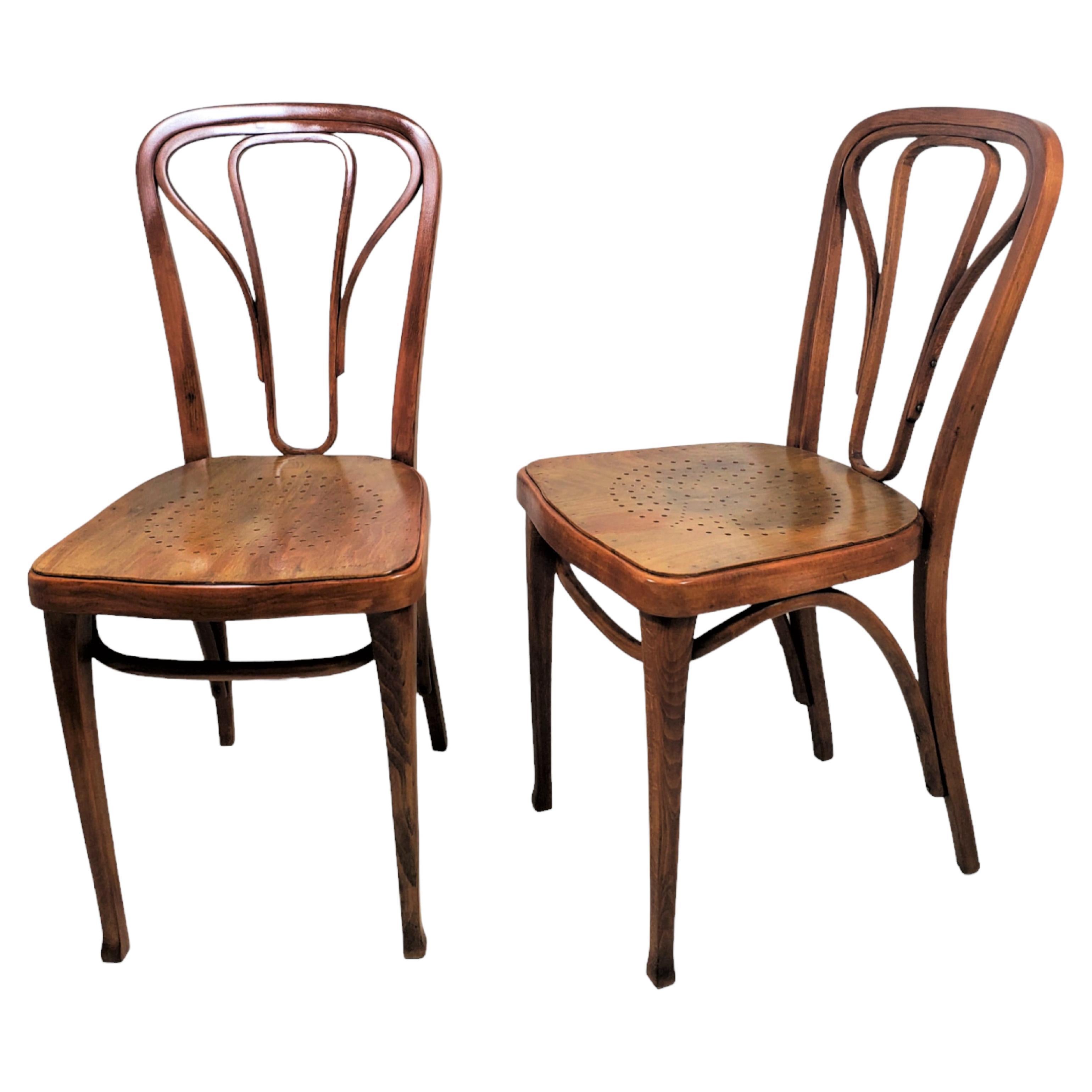  Pair of Original Wiener Werkstätte Thonet Side /Slipper/ Accent / desk Chairs 
