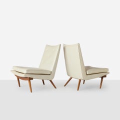 Pair of Origins Lounge Chairs in the Style of George Nakashima