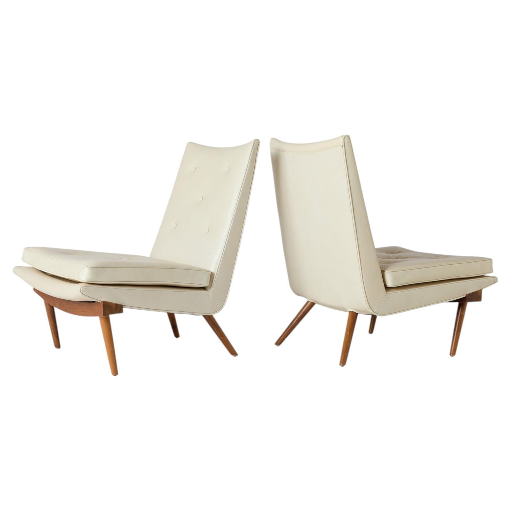 Pair of Origins Lounge Chairs in the Style of George Nakashima For Sale