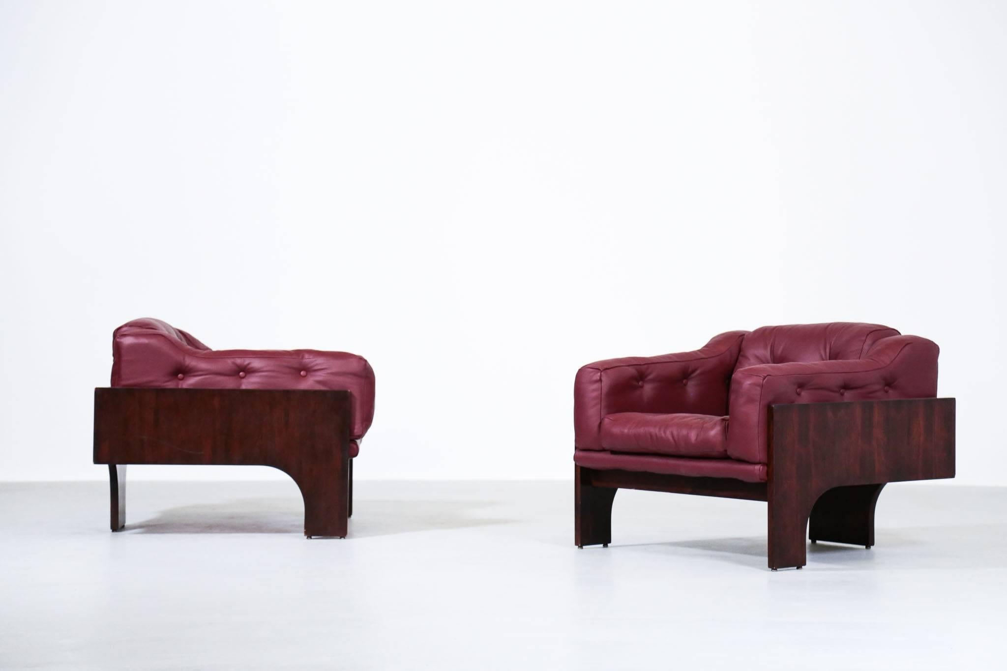 Italian Pair of Oriolo Armchairs by Claudio Salocchi for Sormani, Italy, 1966