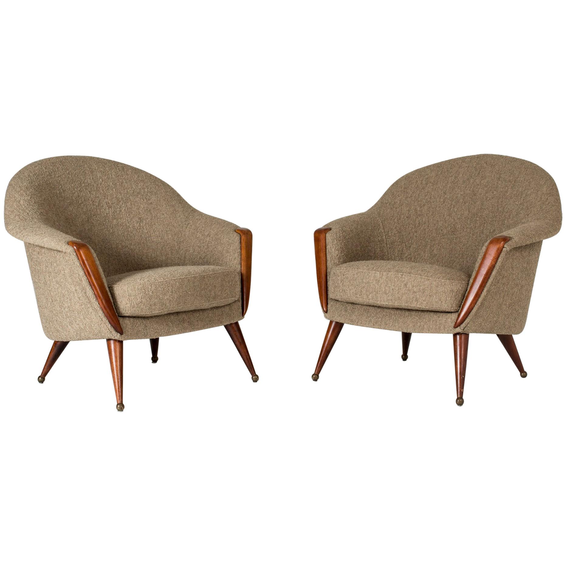 Pair of "Orion" Lounge Chairs by Folke Jansson