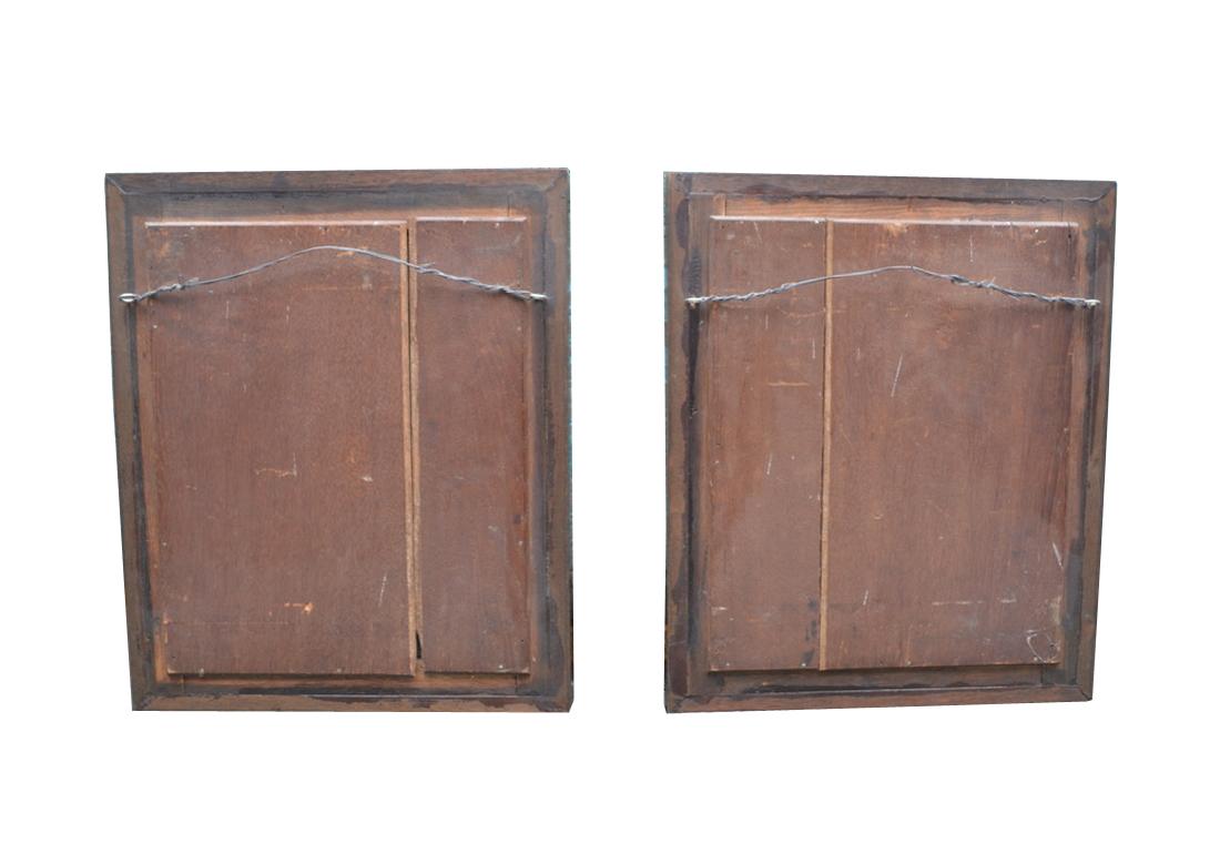 Hand-Carved Pair of Ormolu and Turquin Grey Marble Wall Mahogany Framed Armorial Plaques For Sale