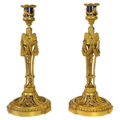Pair of Ormolu Candlesticks After the Model of Etienne Martincourt, by Millet