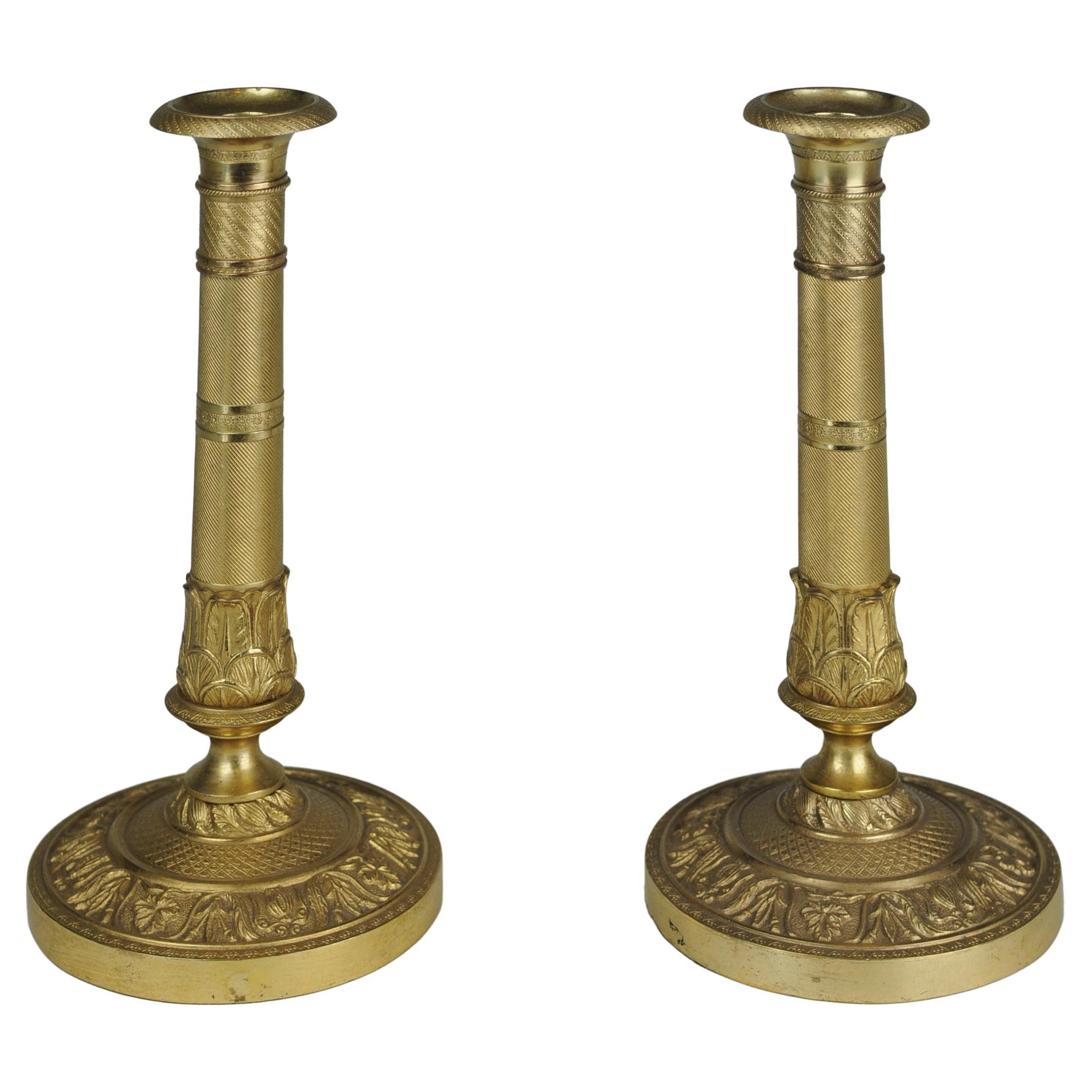 Pair of Ormolu Candlesticks For Sale