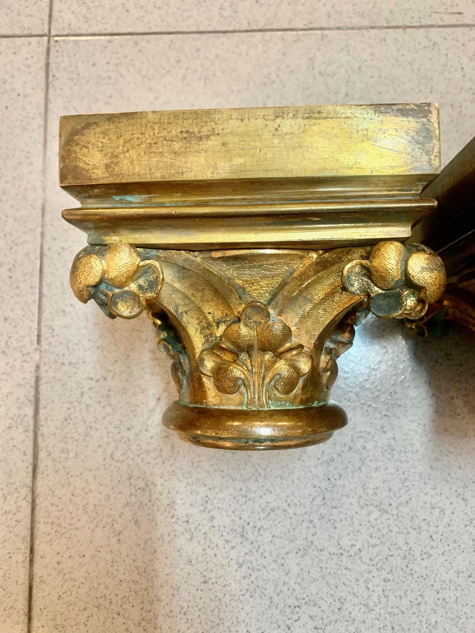 Pair of Ormolu Capitals in Neoclassical Style For Sale 4