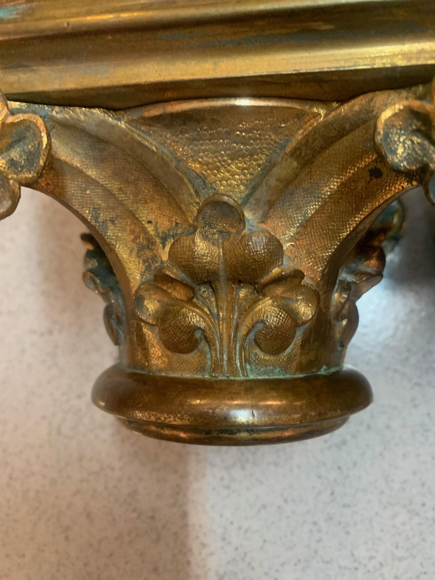 Pair of Ormolu Capitals in Neoclassical Style For Sale 5
