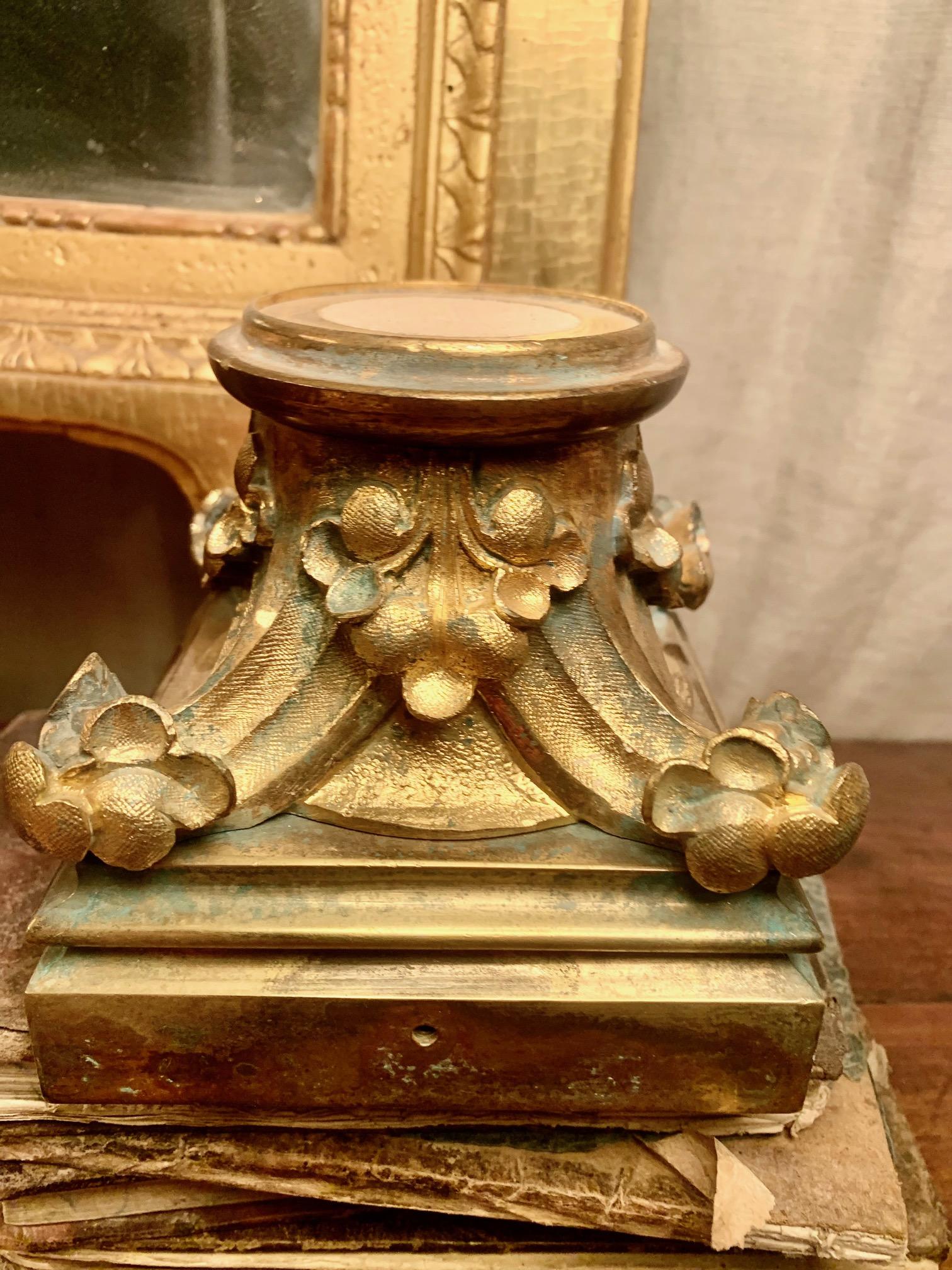 Pair of Ormolu Capitals in Neoclassical Style For Sale 7