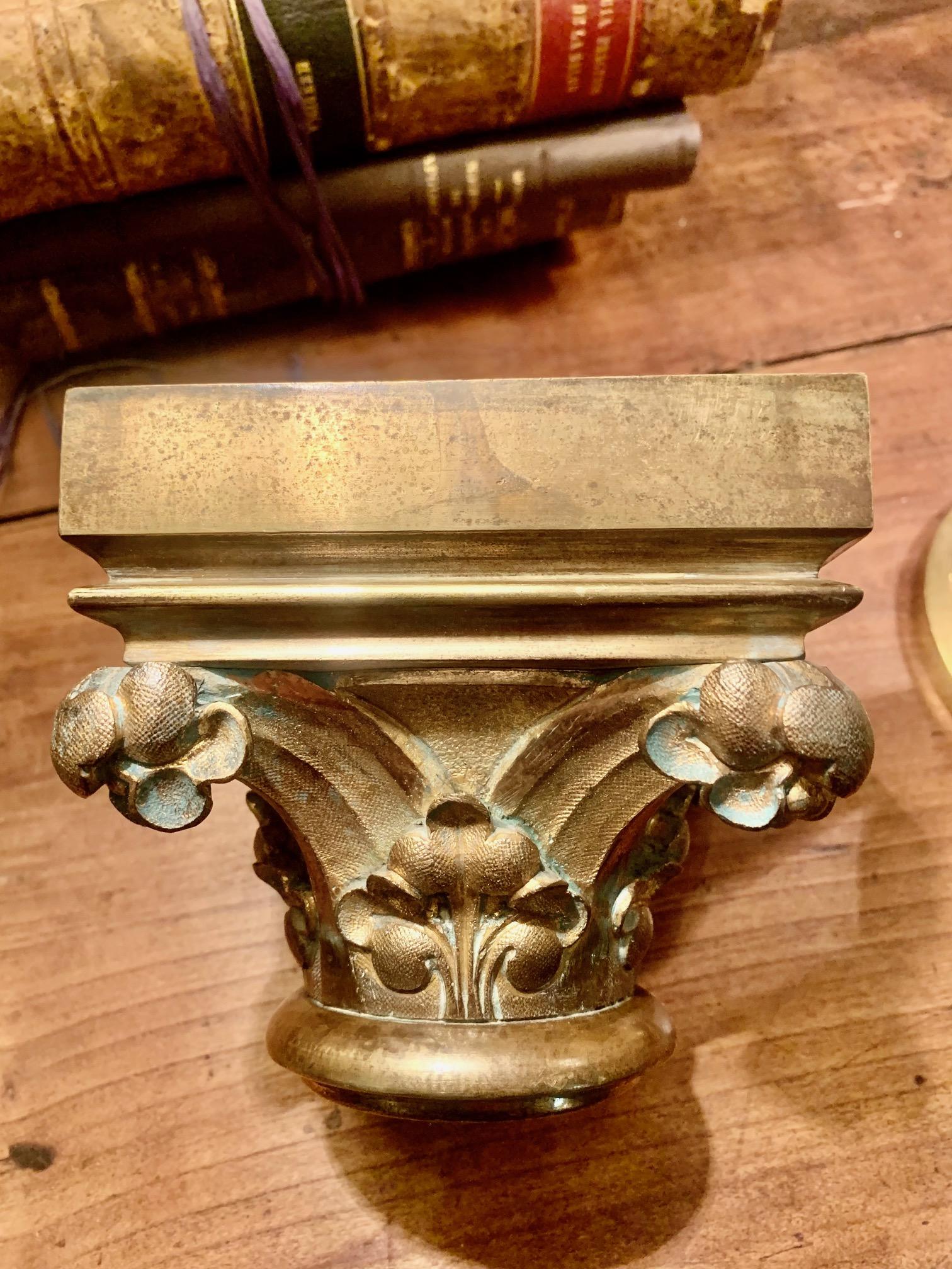 Pair of Ormolu Capitals in Neoclassical Style For Sale 8