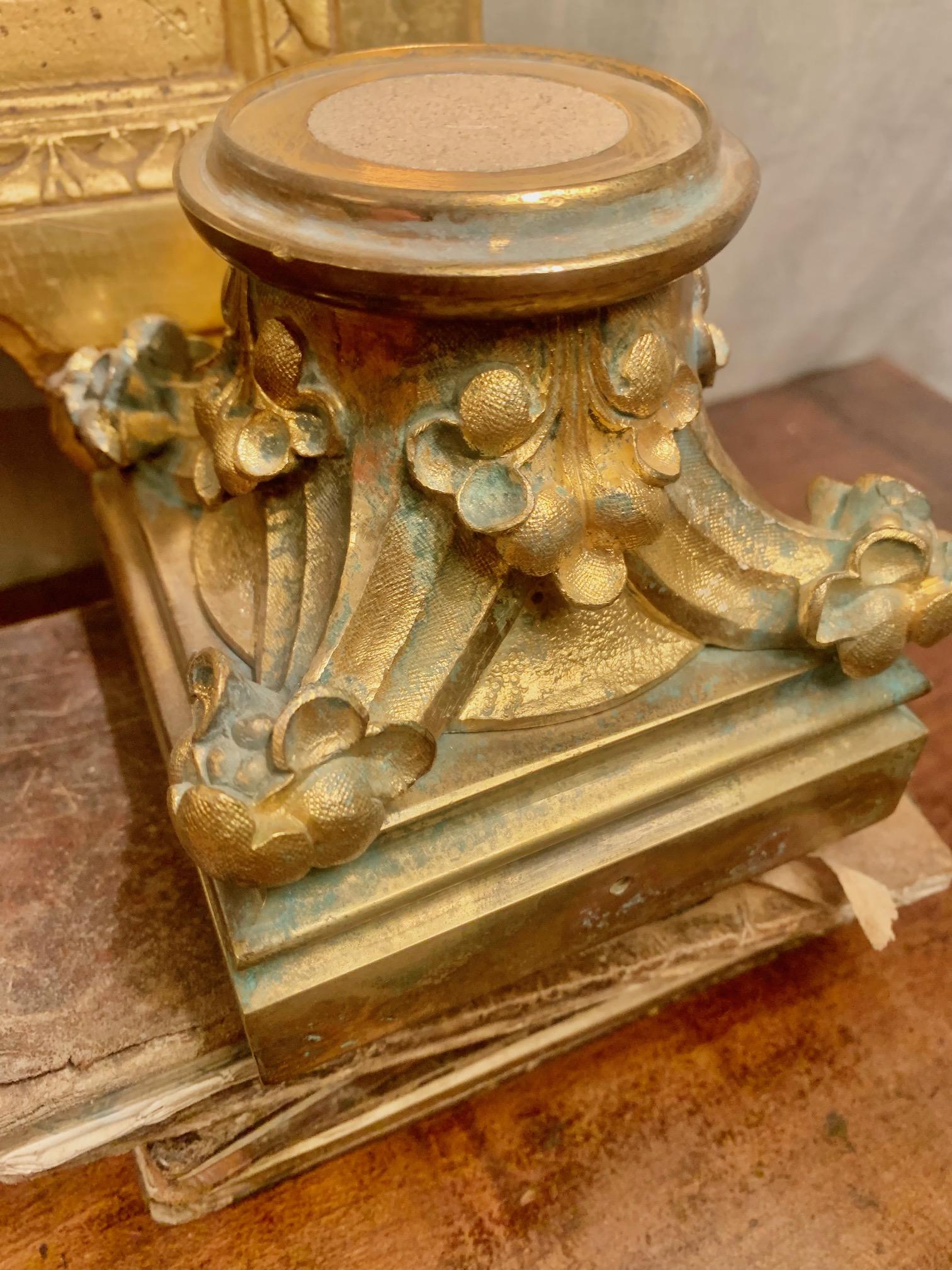 Pair of Ormolu Capitals in Neoclassical Style For Sale 10