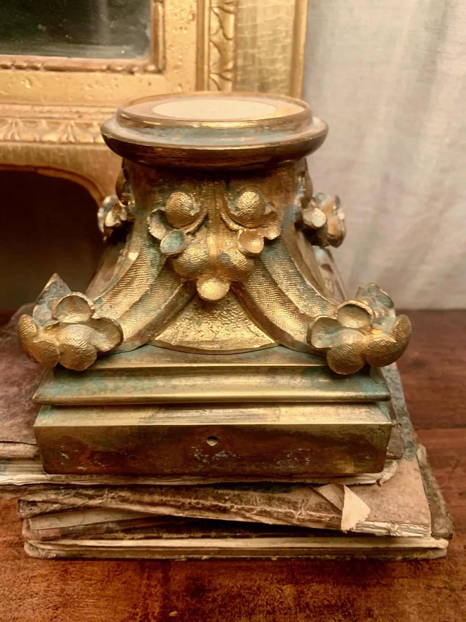Pair of Ormolu Capitals in Neoclassical Style For Sale 2