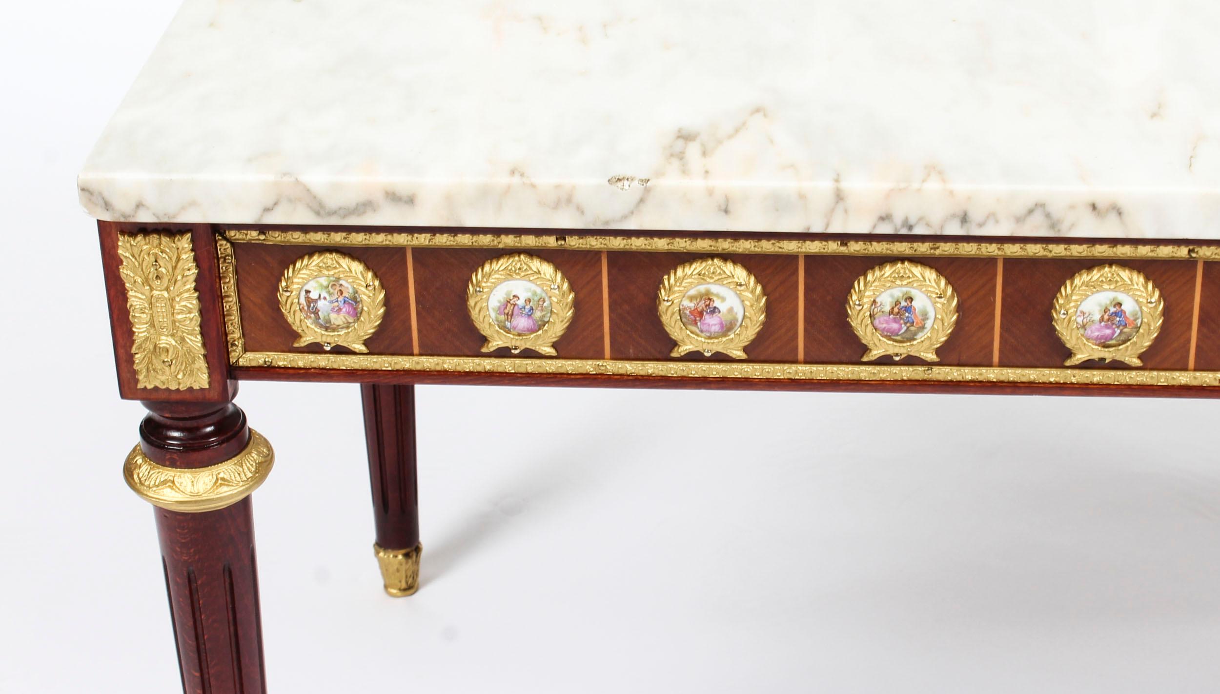 Pair of Ormolu Mounted Coffee Tables Marble Tops H&L Epstein Midcentury 5