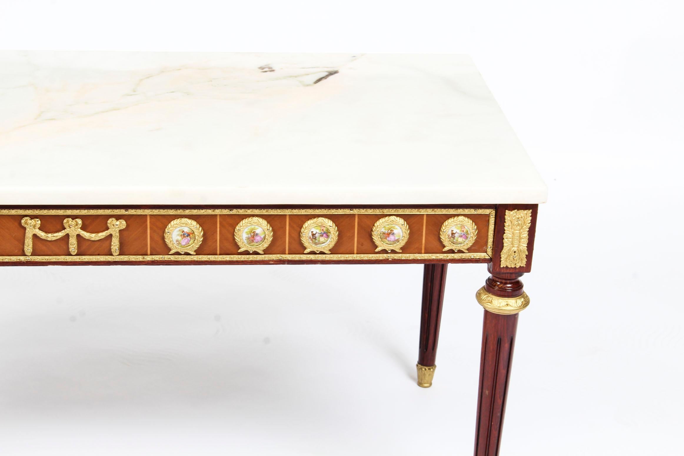 Pair of Ormolu Mounted Coffee Tables Marble Tops H&L Epstein Midcentury 9