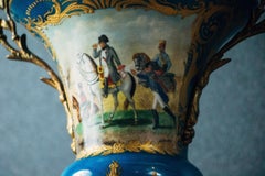 Pair of Ormolu-Mounted Sevres Style Porcelain Vases