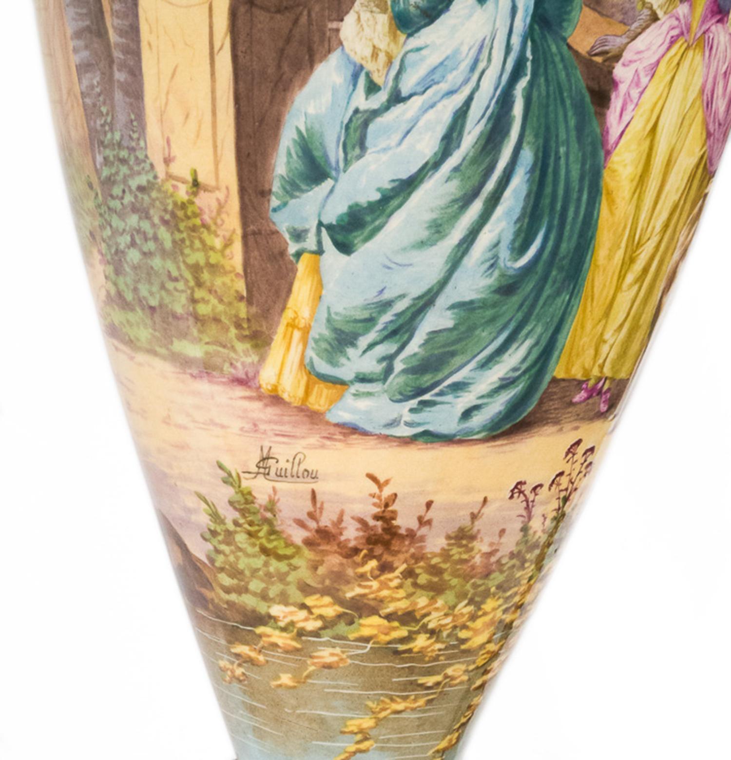 Napoleone III Coppia di vasi in porcellana Ormolu Manufature Nationale Sèvres, XIX secolo in vendita