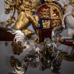 Pair of Ornamental German Silver Fighting Cockerels, circa 1910
