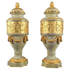 Paar ornamentale Vasen, gestempelt Jollet Anc. Colin-Haus in Paris