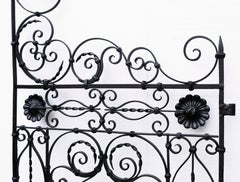 Pair of Ornate Antique Wrought Iron Gates