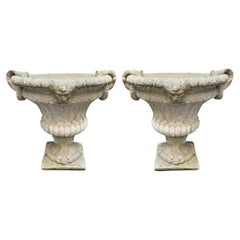 Used Pair of Large Early 20th Century Campana Urn Planters
