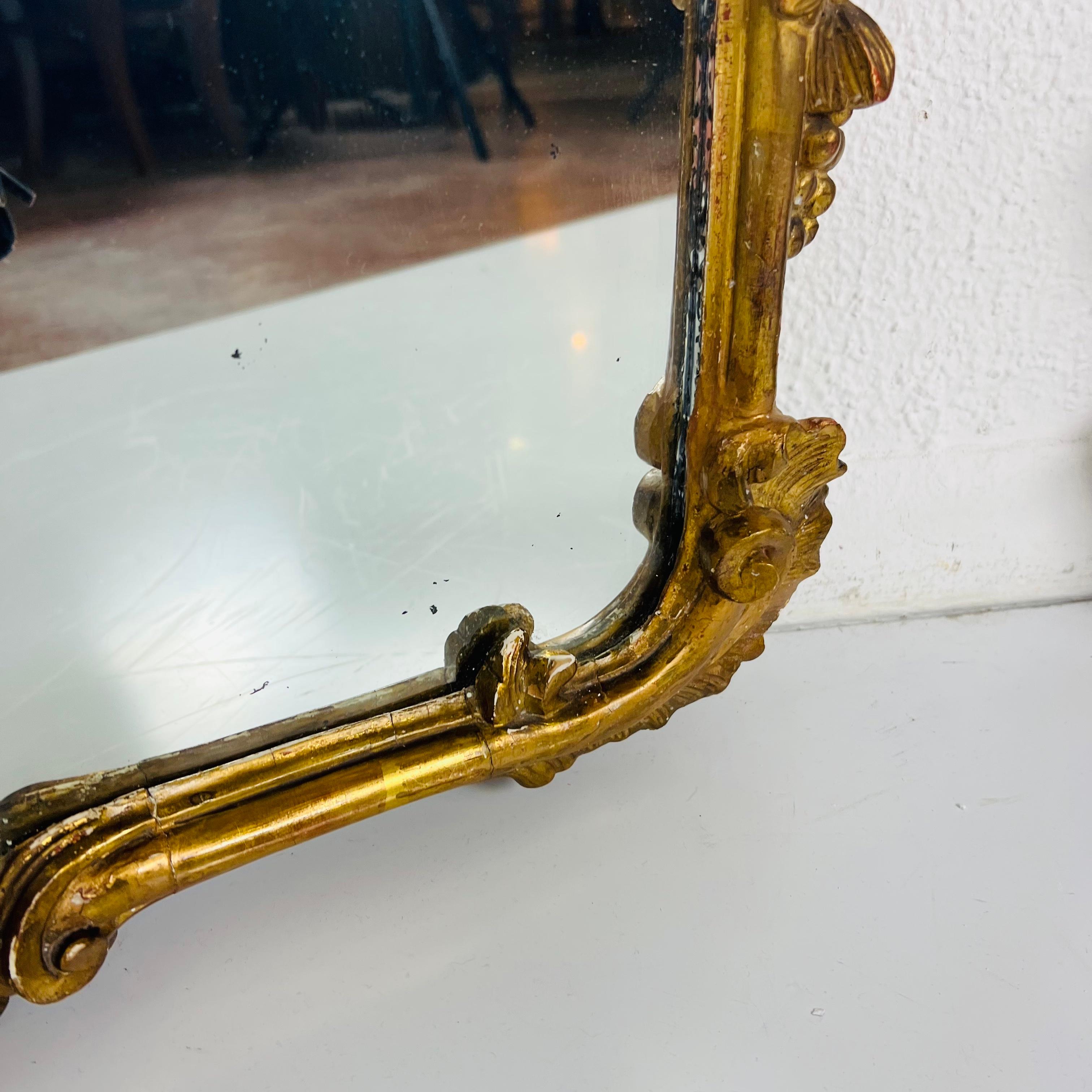 Pair of Ornate Gilded Plaster and Wood Wall Mirrors 6