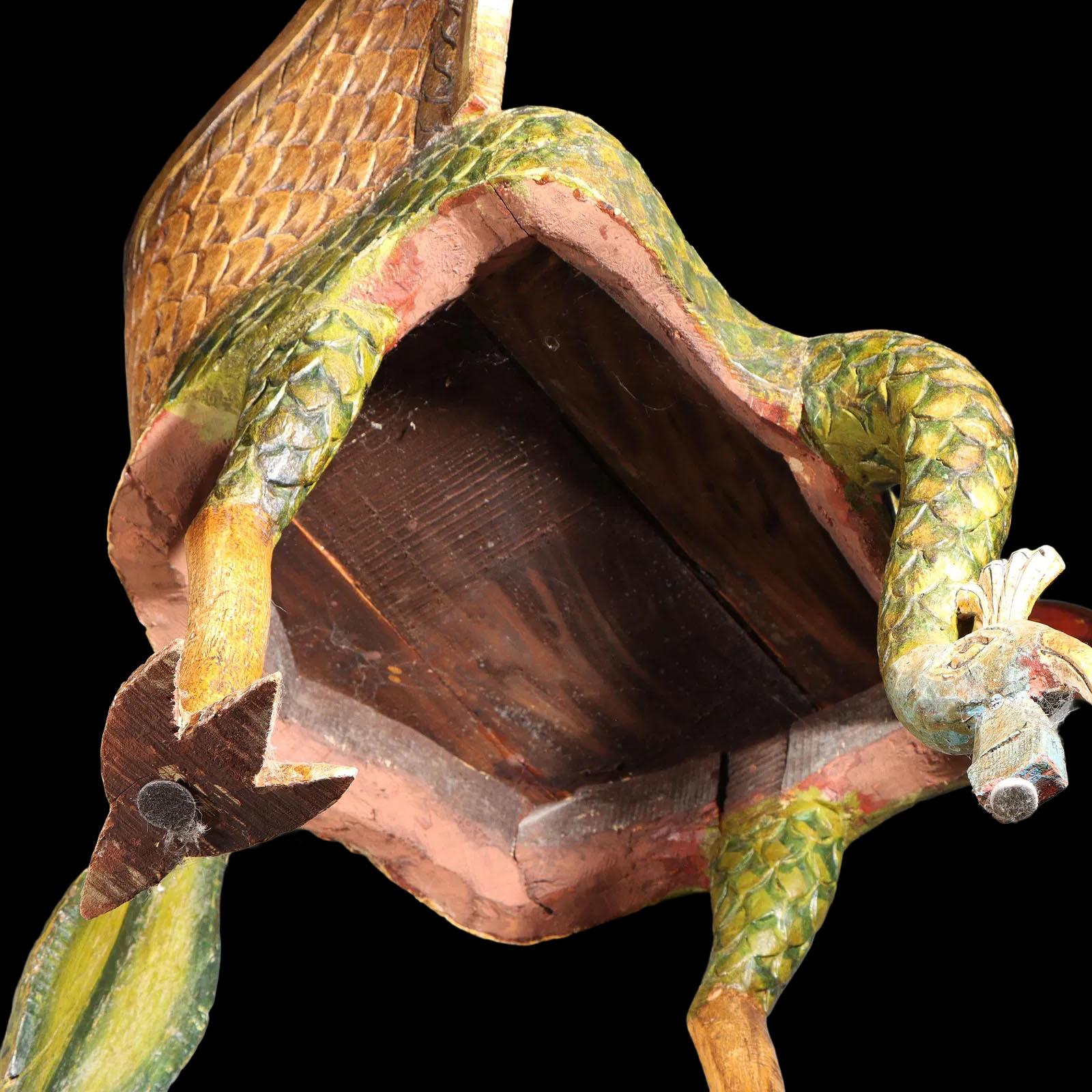 Pair of Ornate Hollywood Regency Polychrome Peacock Armchairs, Tony Duquette For Sale 9