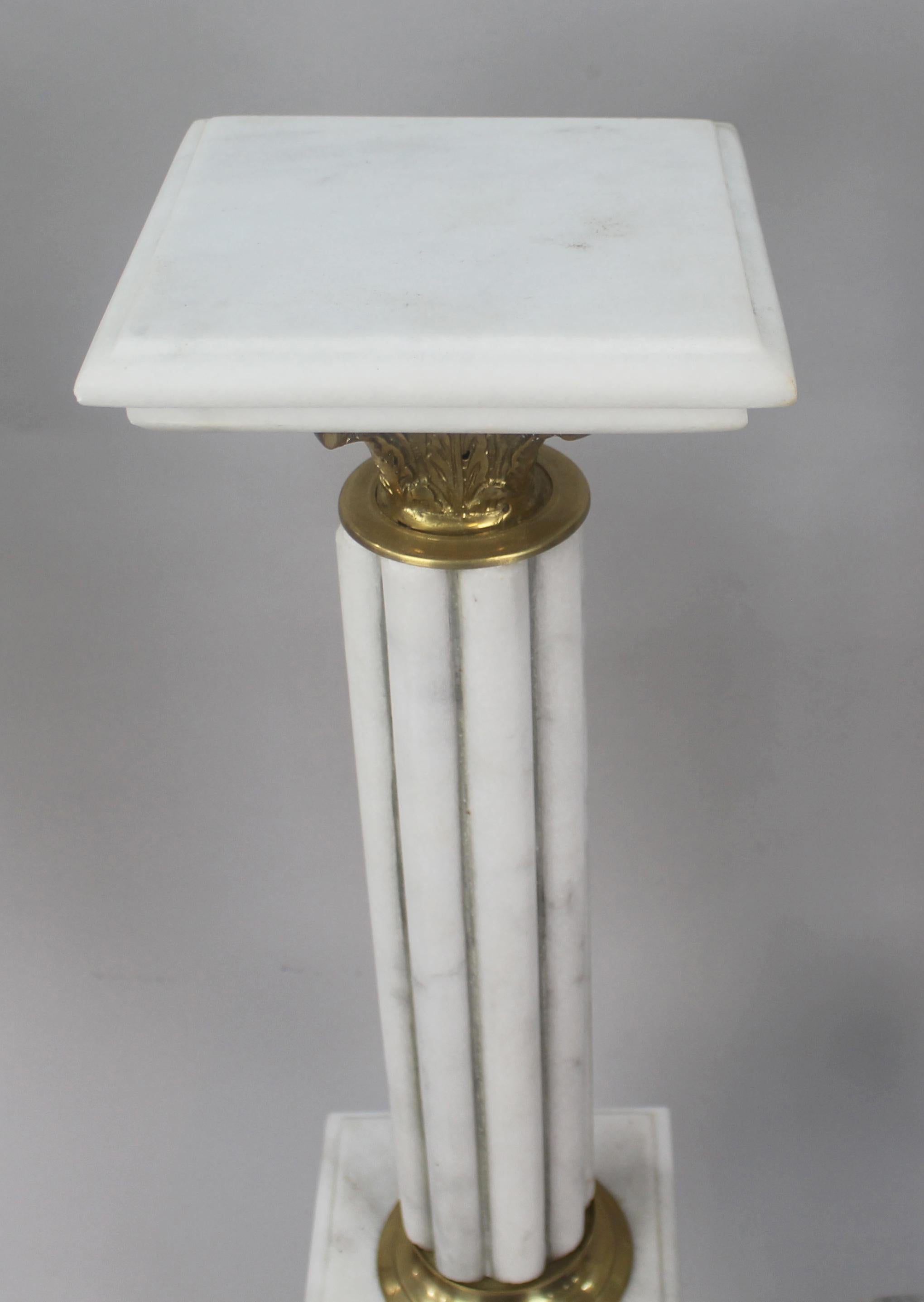 20th Century Pair of Ornate Marble Columns For Sale