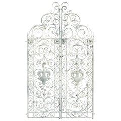 Pair of Ornate Wrought Iron Garden Gates