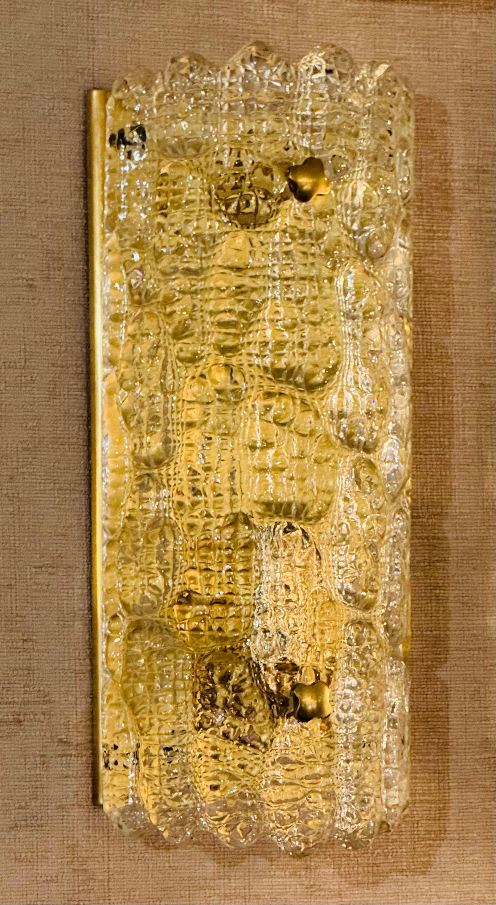 Coppia di lampade da parete svedesi degli anni '50 in cristallo di Orrefors Carl Fagerlund in vendita 4