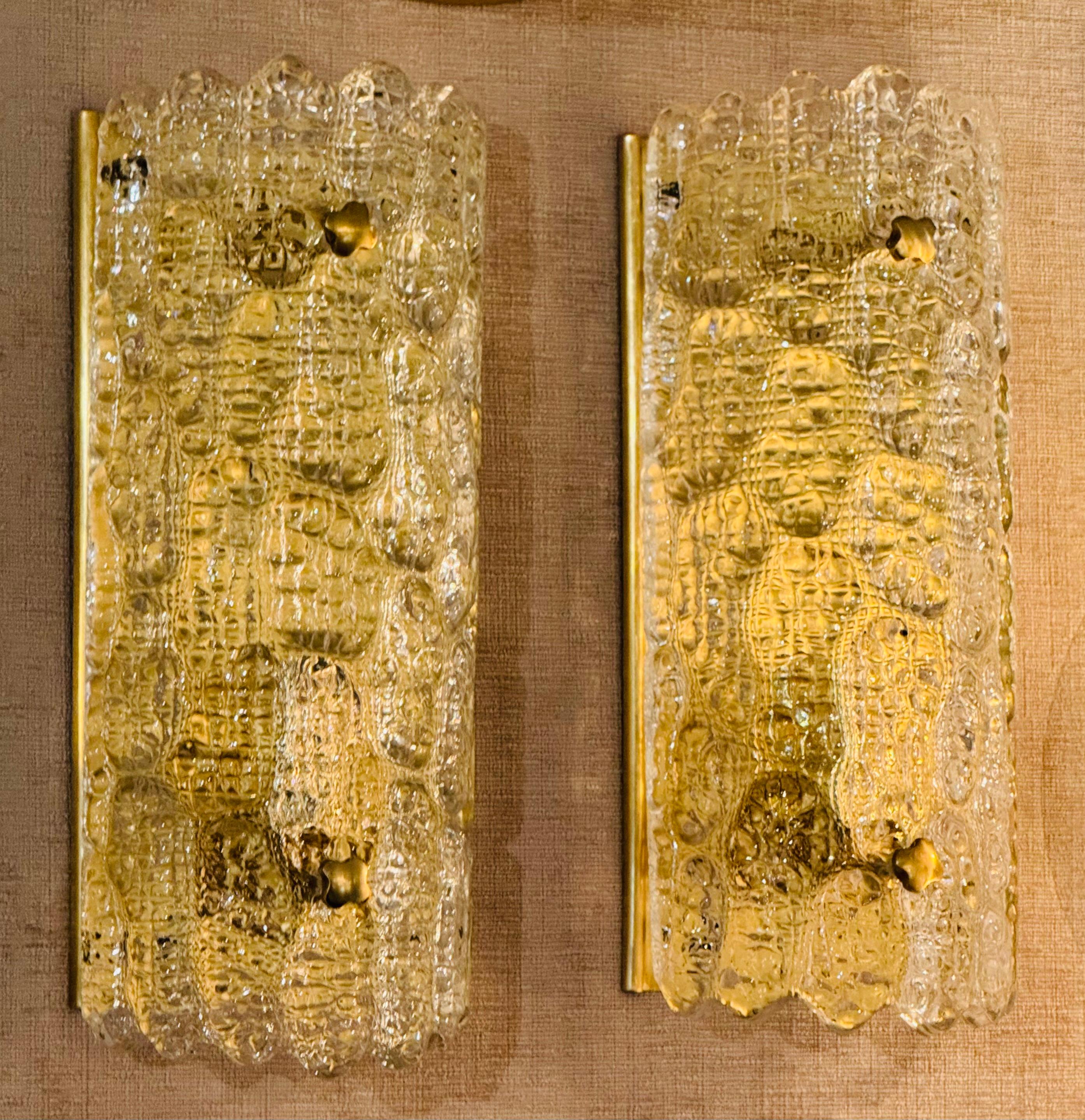 Coppia di lampade da parete svedesi degli anni '50 in cristallo di Orrefors Carl Fagerlund in vendita 5
