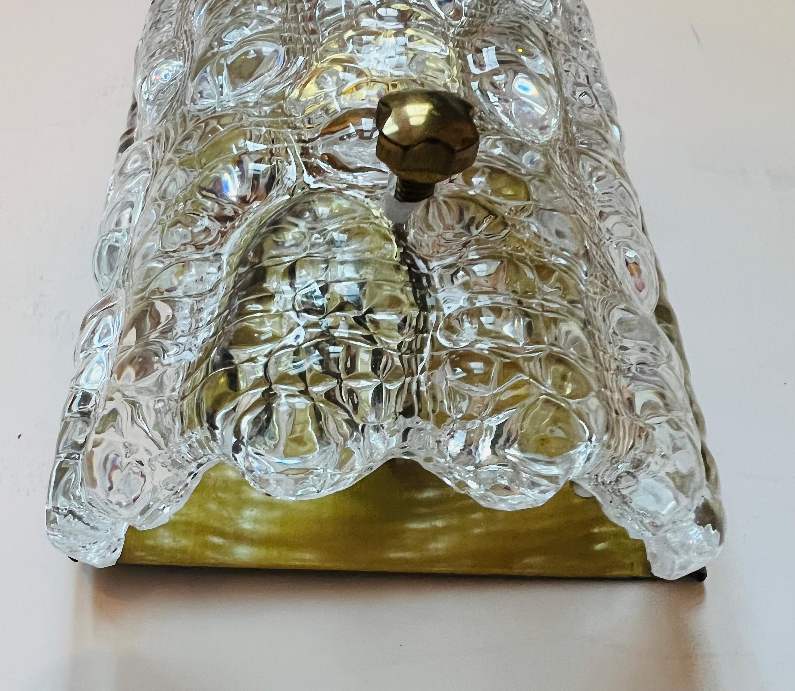 Pair of Orrefors Carl Fagerlund Crystal 1950s Swedish Wall Lamps For Sale 20