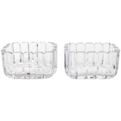 Pair of Orrefors Crystal Centerpieces