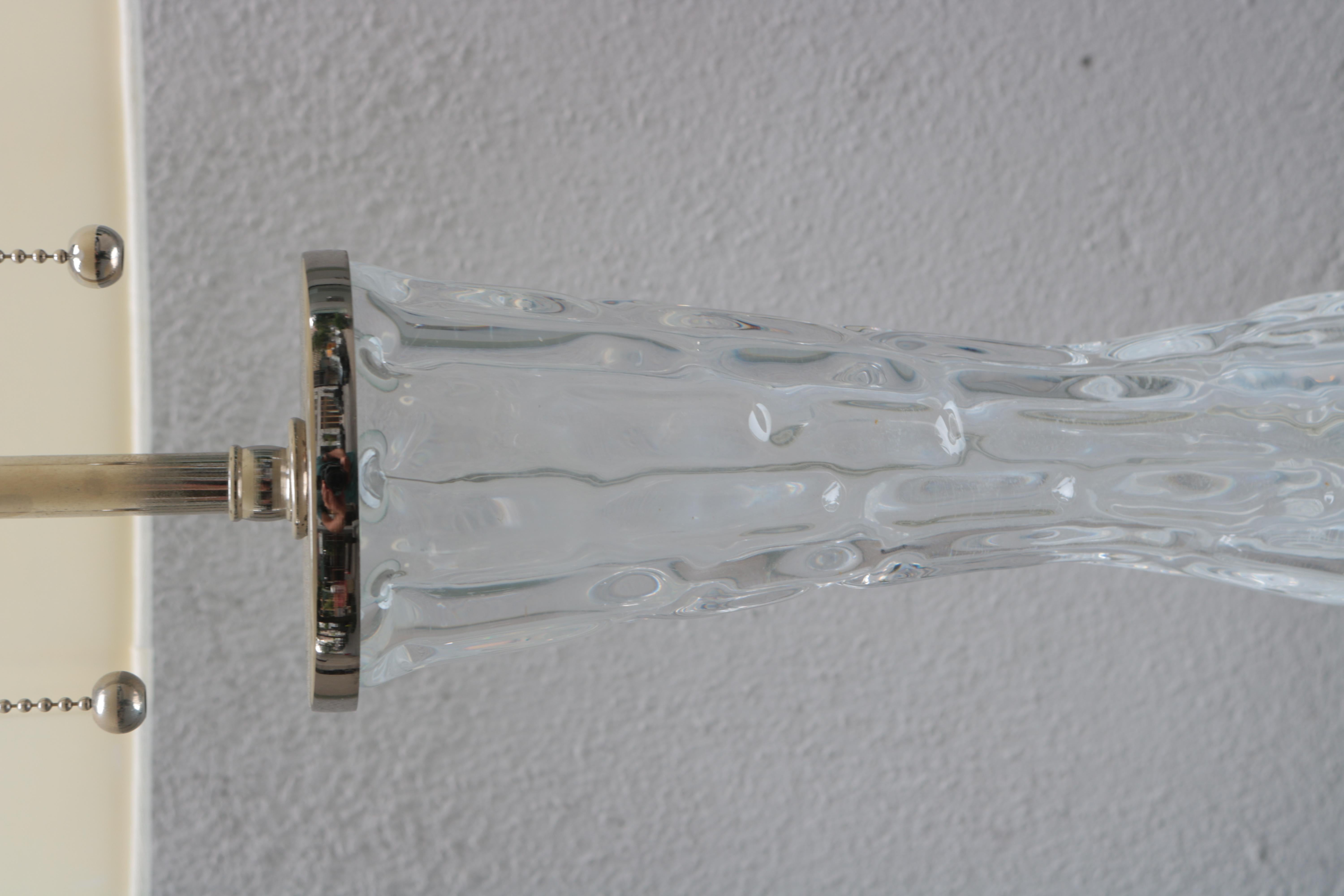 Swedish Pair of Orrefors Crystal Table Lamps