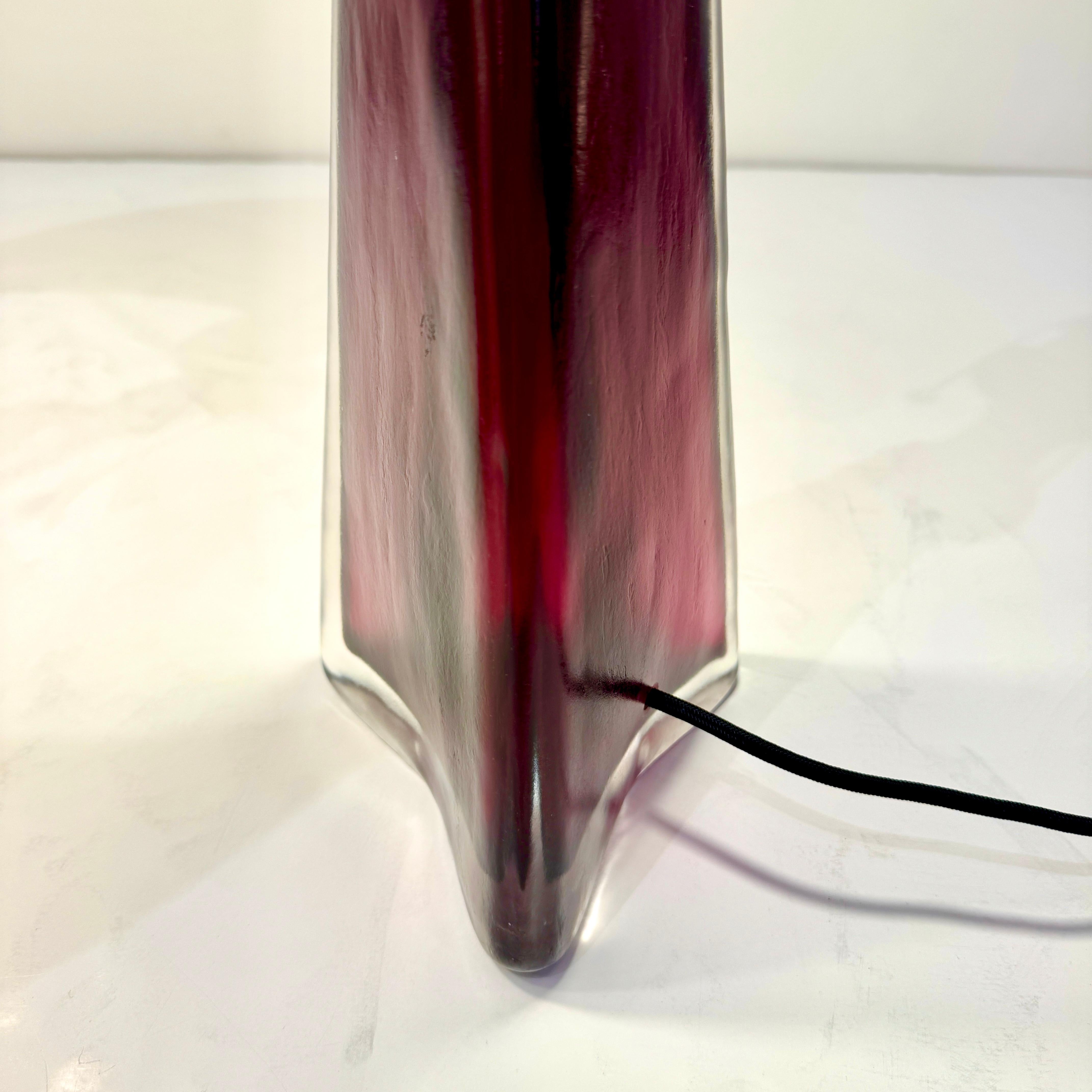 Verre d'art Paire de lampes de table en verre d'art moderniste Orrefors en vente