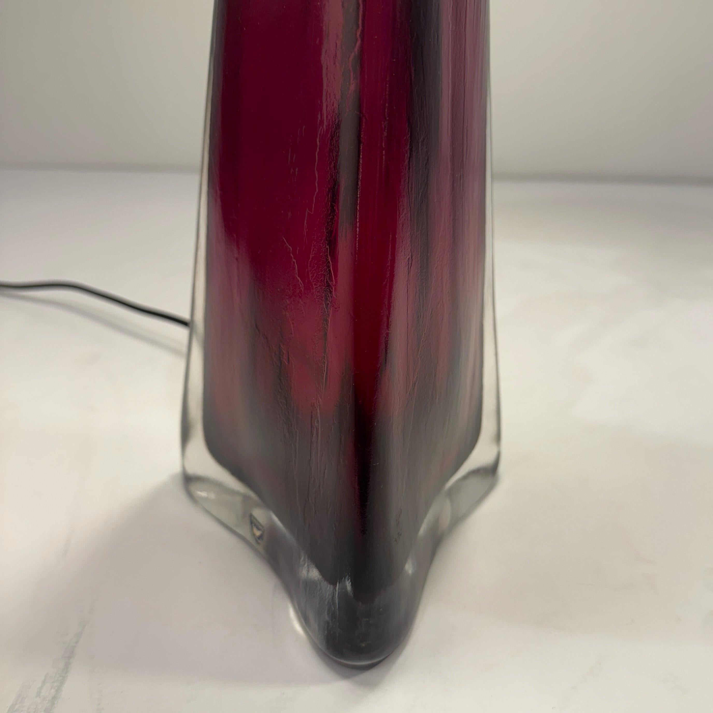Paire de lampes de table en verre d'art moderniste Orrefors en vente 2