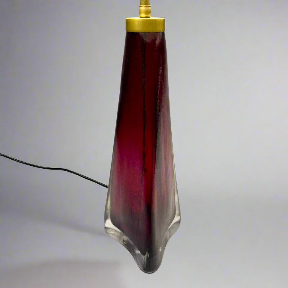 Fin du 20e siècle Paire de lampes de table en verre d'art moderniste Orrefors en vente