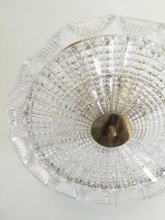 Pair of Orrefors One-Tier Chandeliers by Carl Fagerlund