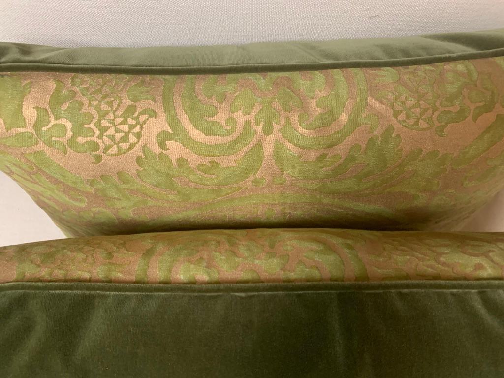 Baroque Pair of Orsini Patterned Fortuny Textile Pillows